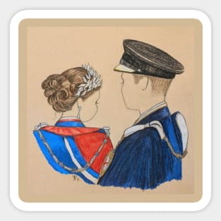 Prince & Princess of Wales at the Coronation Sticker